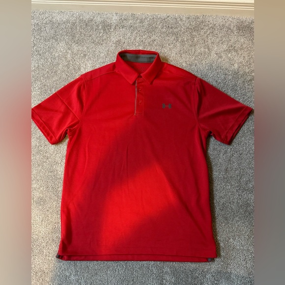 Under Armour Mens Shirt M Red Mesh Polo
HeatGear Loose Stretch Athletic - Picture 4 of 4